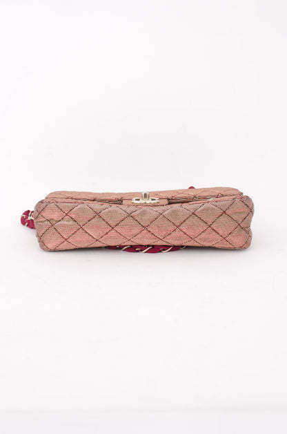 METALLIC DOUBLE CLASSIC FLAP PURSE