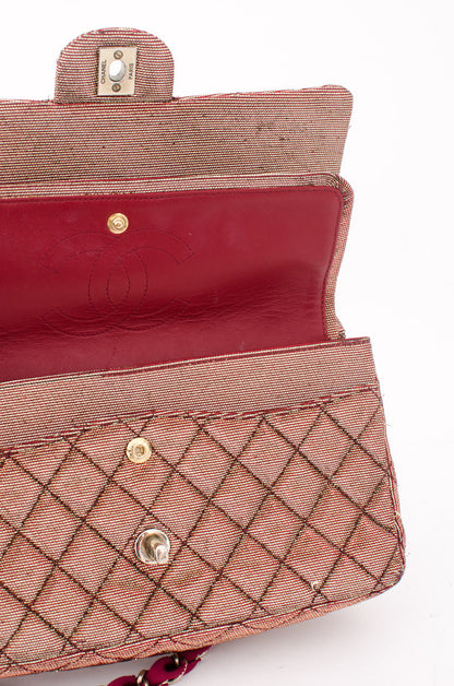 METALLIC DOUBLE CLASSIC FLAP PURSE