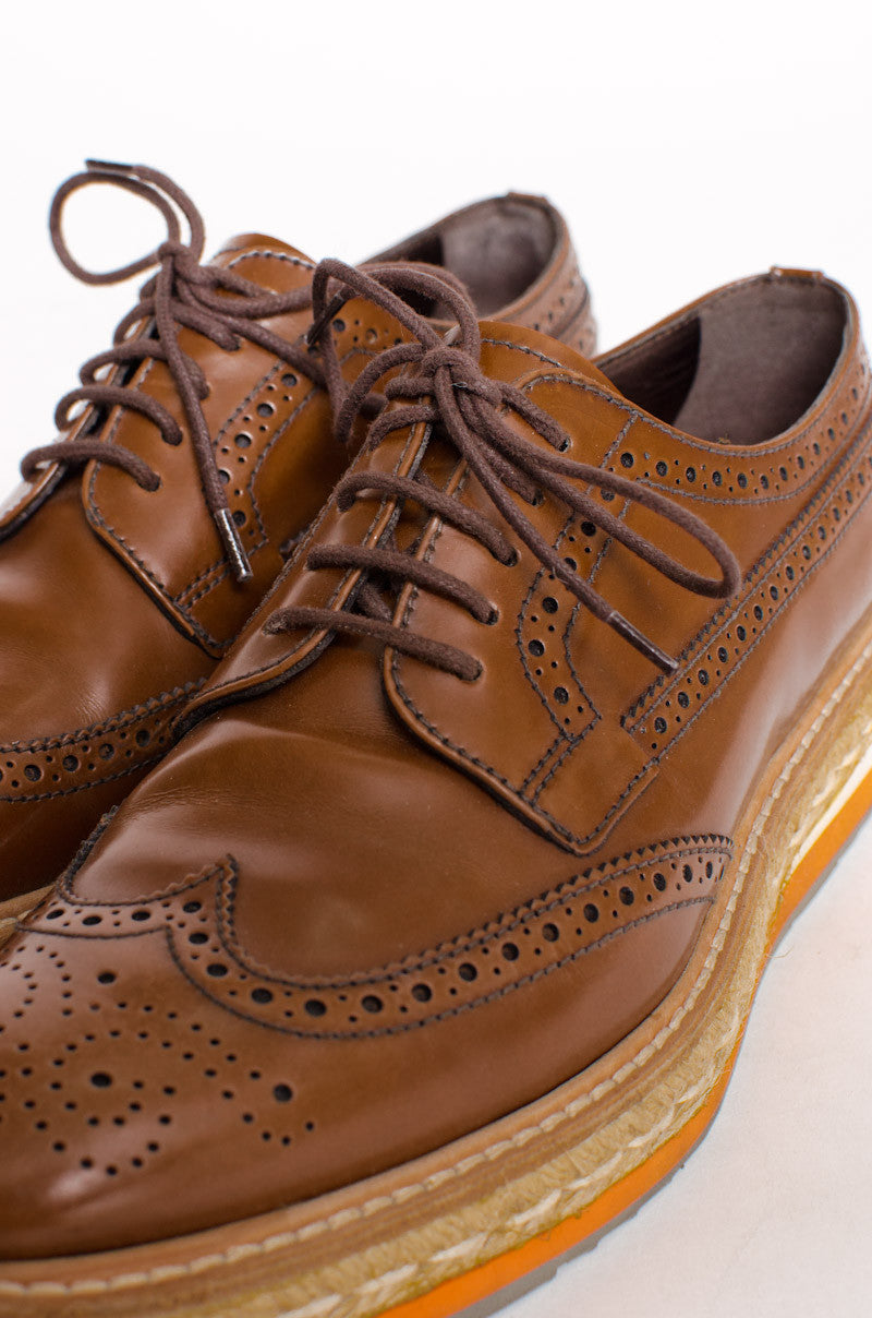 SPAZZOLATO TABACCO OXFORDS
