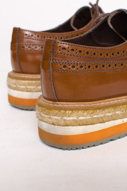 SPAZZOLATO TABACCO OXFORDS