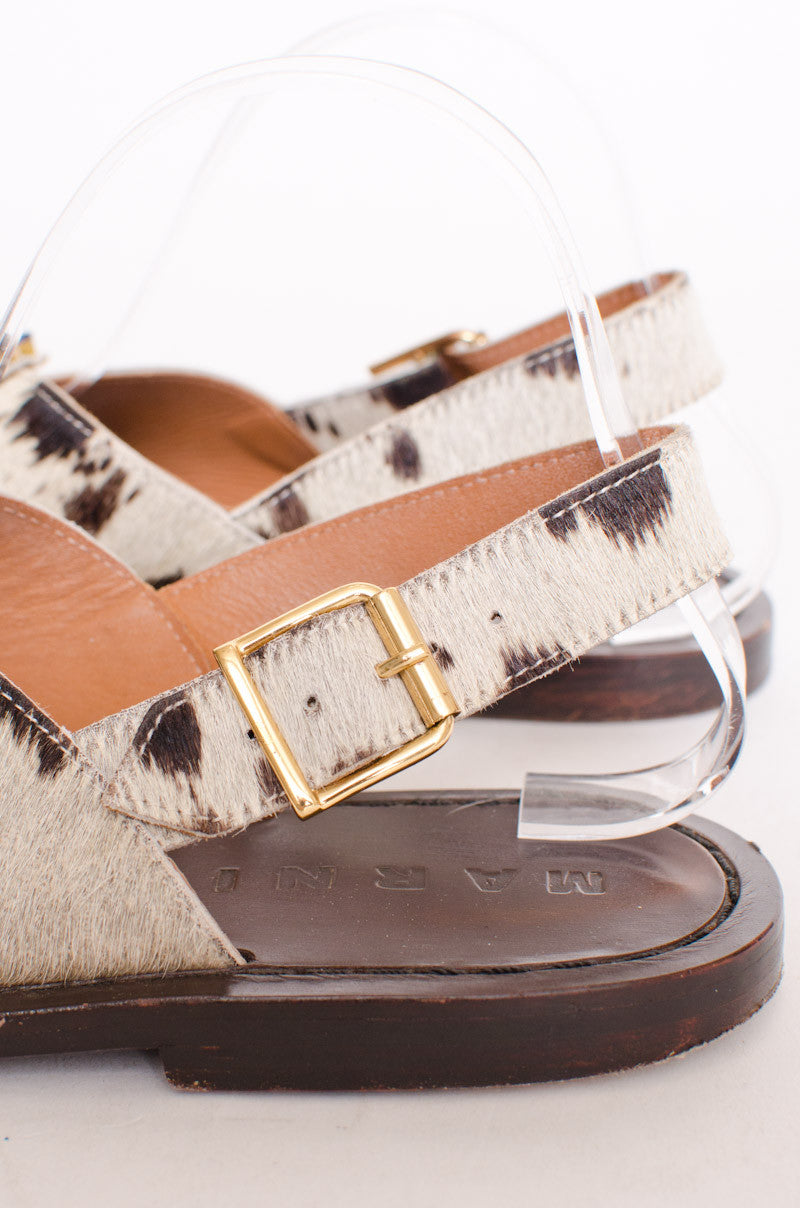 PONYHAIR GEMSTONE SANDALS