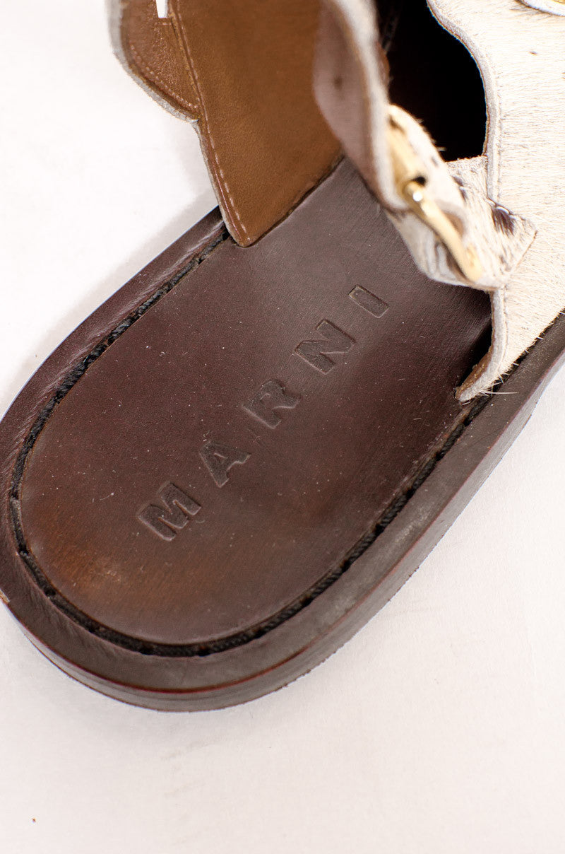 PONYHAIR GEMSTONE SANDALS