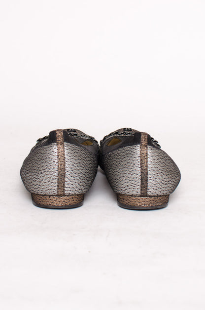 METALLIC BALLET FLATS
