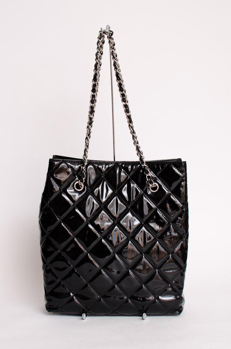PATENT LEATHER TOTE