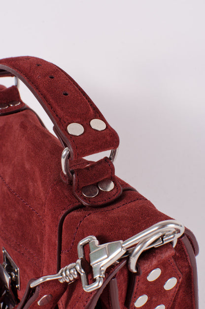 PS1 RED SUEDE FRINGE PURSE