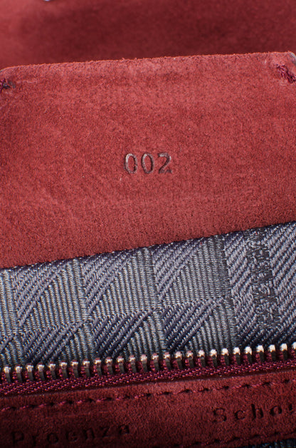 PS1 RED SUEDE FRINGE PURSE