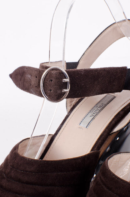 SUEDE WOODEN PLATFORMS