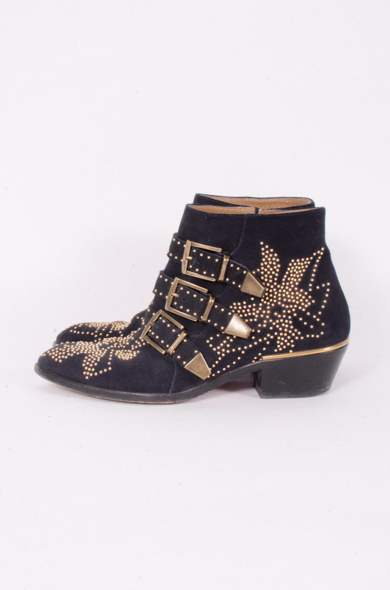 NAVY SUSANNA BOOTIES