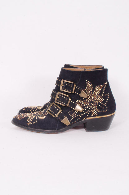 NAVY SUSANNA BOOTIES