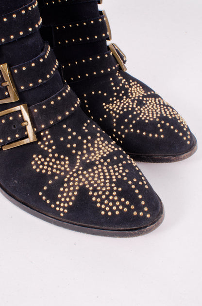 NAVY SUSANNA BOOTIES