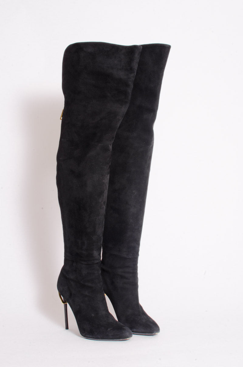 OVER THE KNEE ZIP BOOTS