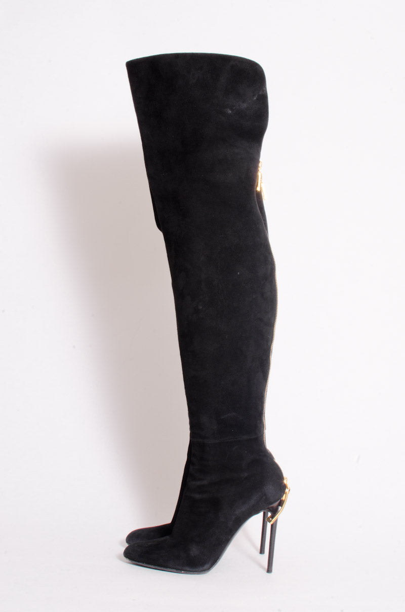 OVER THE KNEE ZIP BOOTS