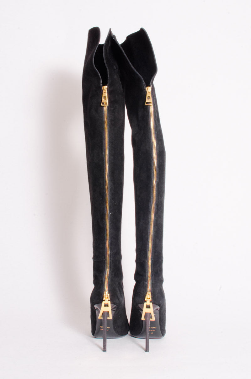 OVER THE KNEE ZIP BOOTS