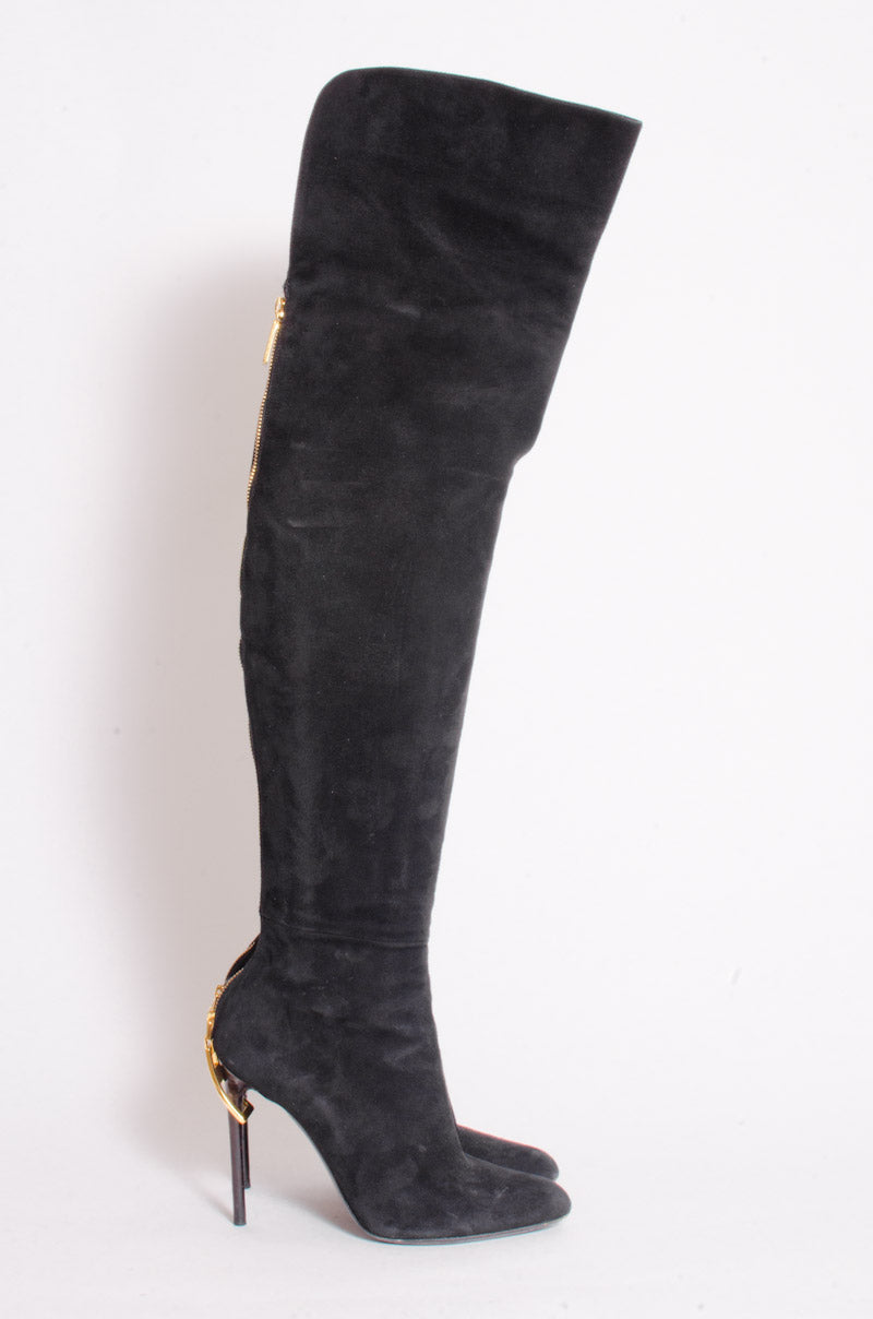 OVER THE KNEE ZIP BOOTS