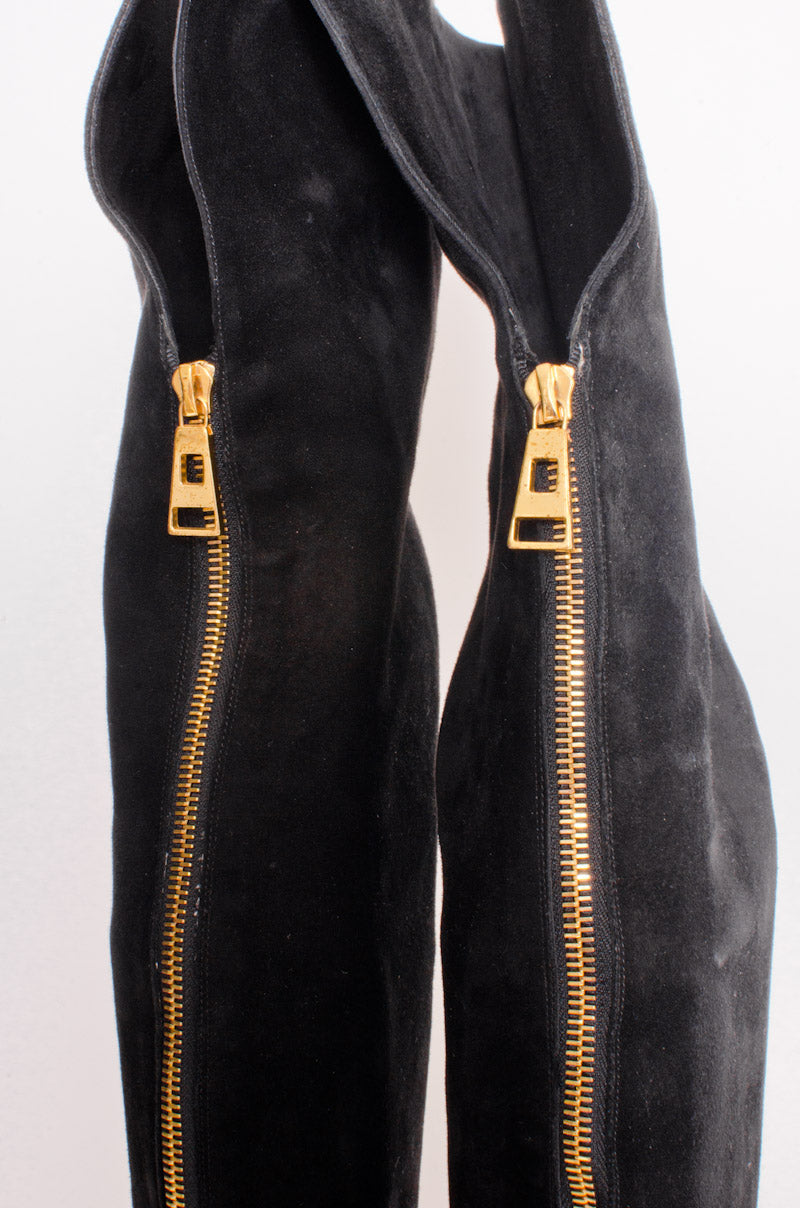 OVER THE KNEE ZIP BOOTS