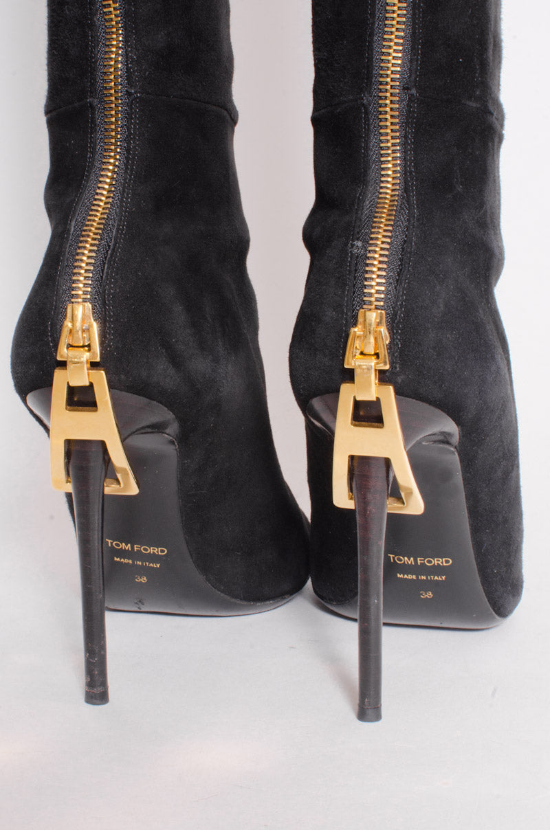 OVER THE KNEE ZIP BOOTS