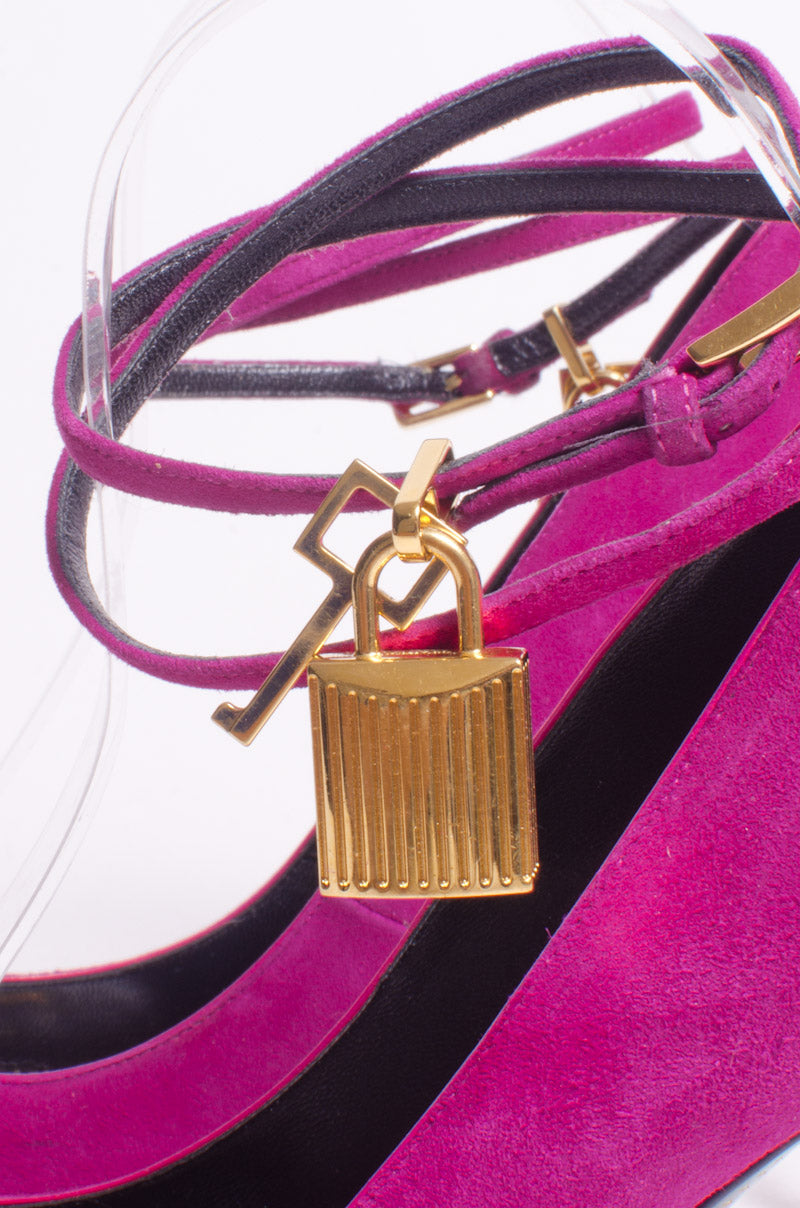 FUCHSIA PADLOCK PUMPS