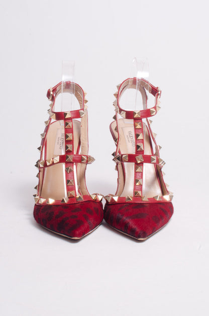 PONYHAIR ROCKSTUD HEELS