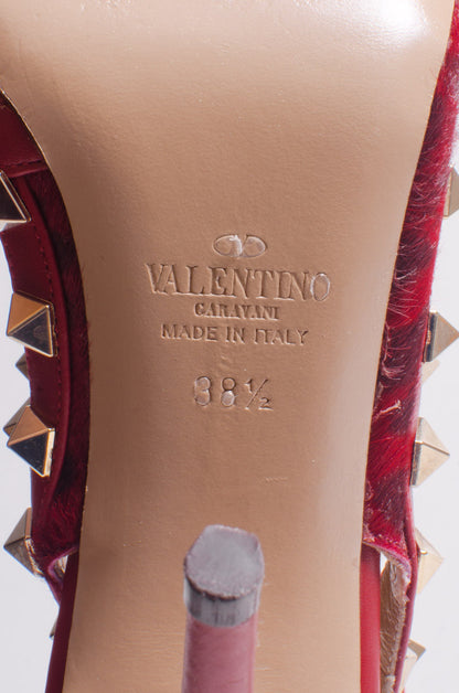 PONYHAIR ROCKSTUD HEELS