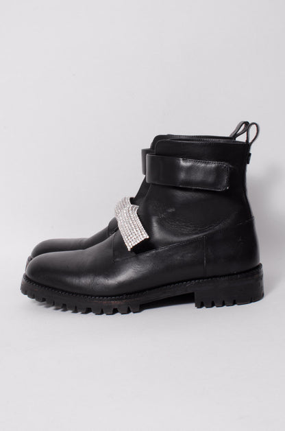 RHINESTONE MOTO BOOTS