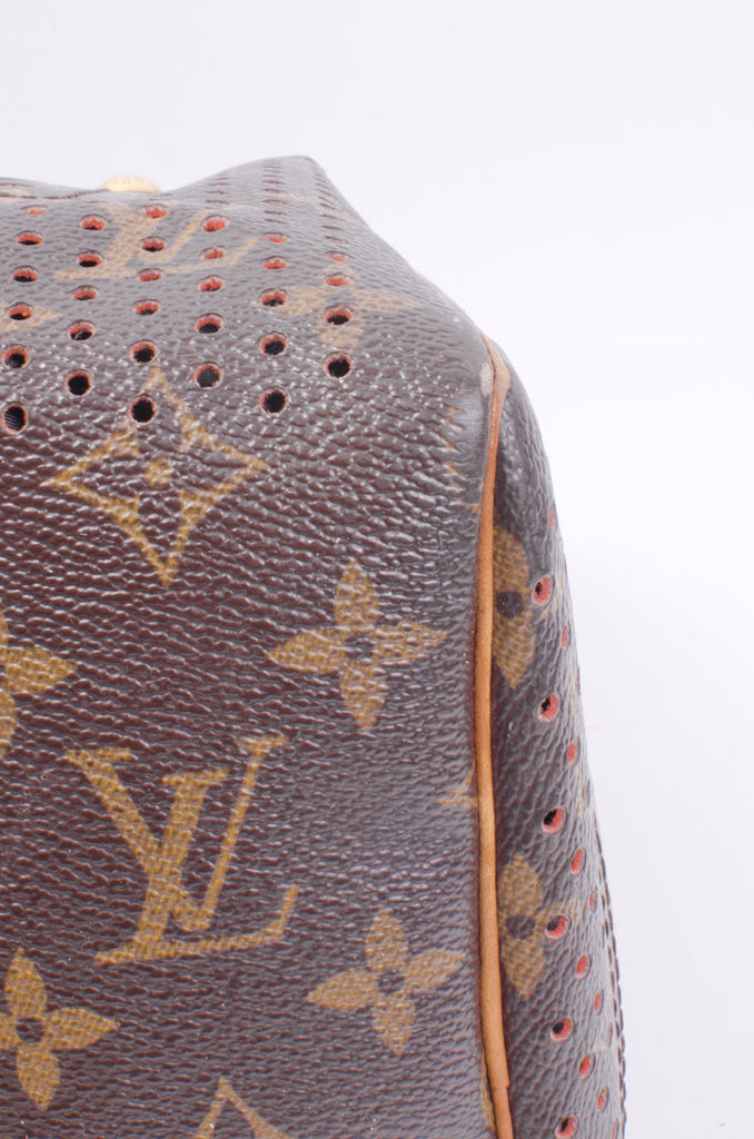 Louis Vuitton Limited Edition Orange Monogram Perforated Speedy 30 Bag
