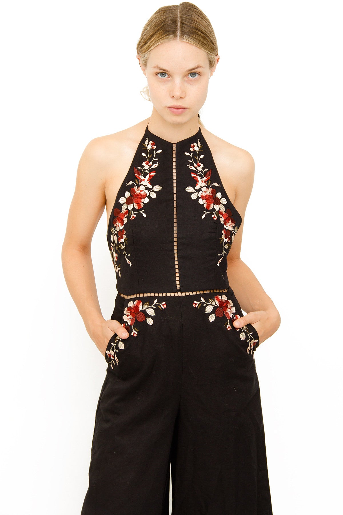 SAKURA FLORAL JUMPSUIT