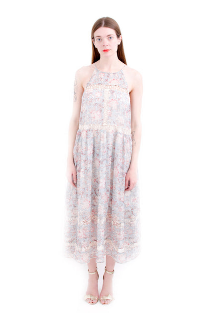GEMMA FOLK FLORAL PRINT DRESS