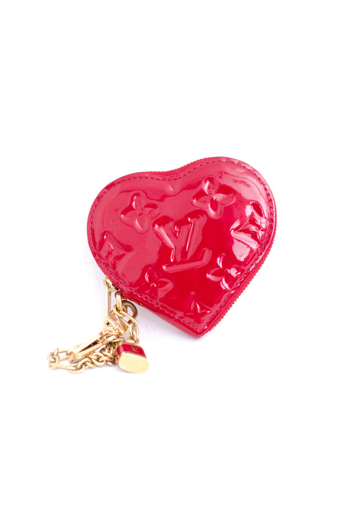 vuitton red heart purse