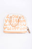 PEACH AND WHITE GRAFFITI PURSE