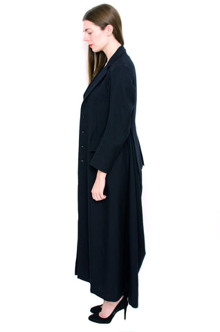 YOHJI YAMAMOTO Y's Vtg Brown Asymmetrical Maxi Wrap Draped Plaid Skirt 4/L/XL