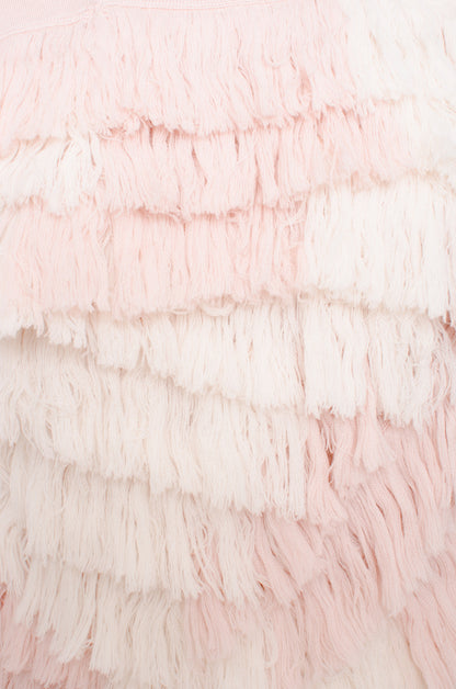 FRINGE KNIT TOP WITH TAGS