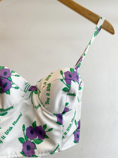 PINTUCKED BUSTIER W TAGS