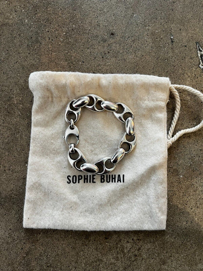 BARBARA LARGE SILVER CHAIN BRACELET
