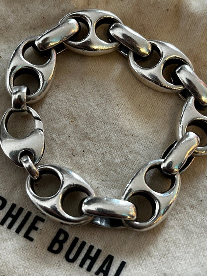 BARBARA LARGE SILVER CHAIN BRACELET