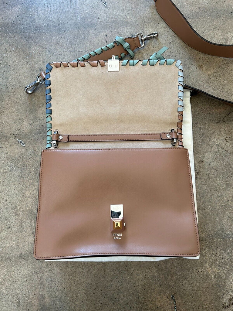Fendi Mini Ff Envelope Crossbody Bag in Brown