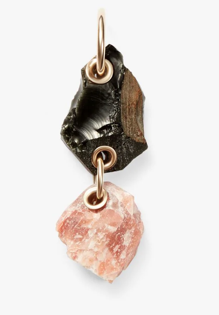 DOUBLE STONE EARRING