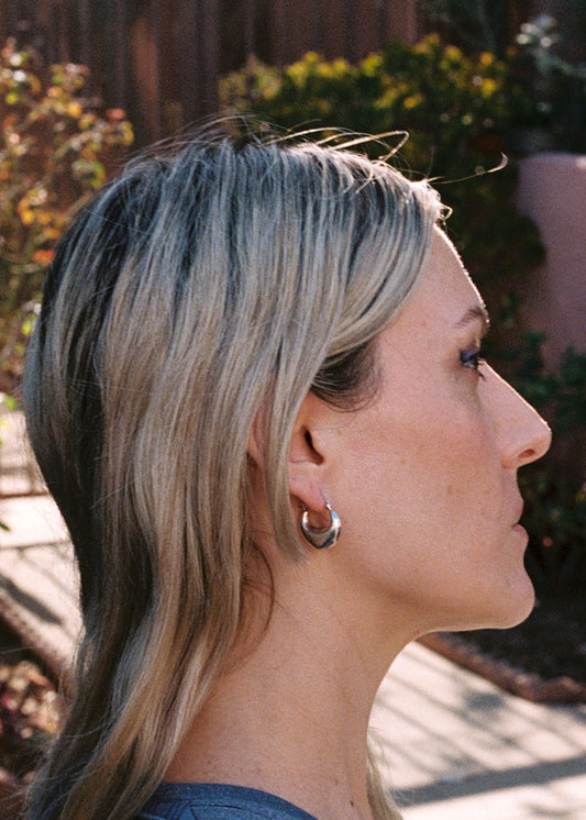 VENETIA SILVER HOOP EARRINGS