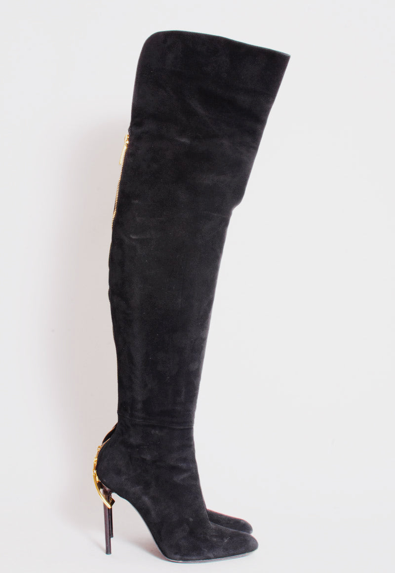 OVER THE KNEE ZIP BOOTS