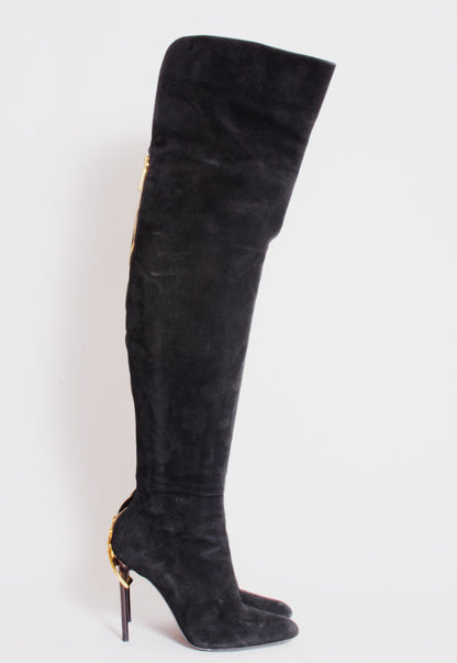OVER THE KNEE ZIP BOOTS