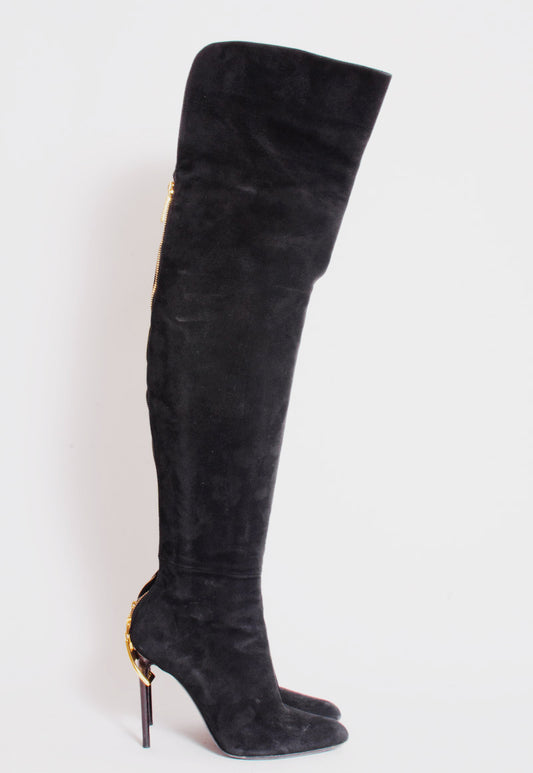 OVER THE KNEE ZIP BOOTS