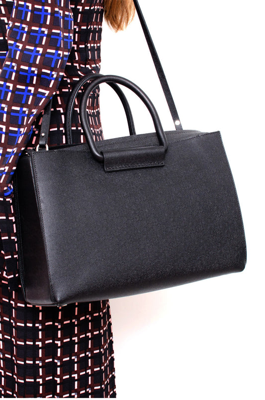 TOP 5 PEBBLED SATCHEL WITH TAGS